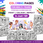Mermaid Theme Coloring Pages I 7 Printable Pages