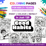 Good Habits Theme Coloring Pages I 7 Printable Pages