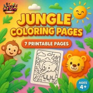 Jungle World Coloring Pages I 7 Printable Pages