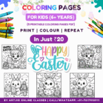 Easter Unicorn Coloring Pages I 5 Printable Pages