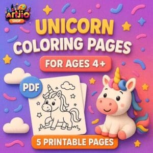 Unicorn Coloring Pages I 5 Printable Pages