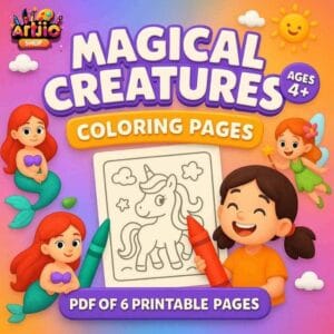 Magical Creatures Coloring Pages I 6 Printable Pages