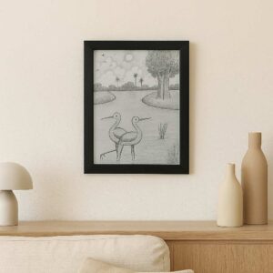 Birds of Harmony : Pencil Sketch | A4 Size Handmade Artwork to Brighten Up Your Child’s World
