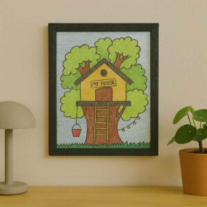 My Dream Treehouse Painting | A4 Size Handmade Artwork to Brighten Up Your Child’s World
