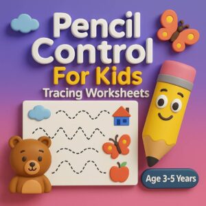 Pencil Control For Kids -Tracing Worksheets