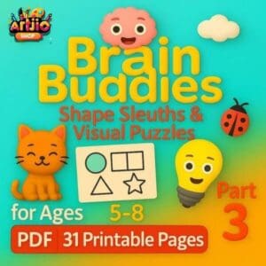 Brain Buddies Part 3: Advanced Shape Sleuths & Visual Puzzle | Worksheets | Pdf Of 31 Printable Pages