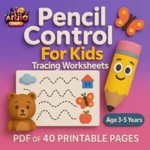 Pencil Control For Kids -Tracing Worksheets | Pdf of 40 Printable Pages