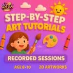 Step-By-Step Art Tutorials | Recorded Sessions | 8-10 Years