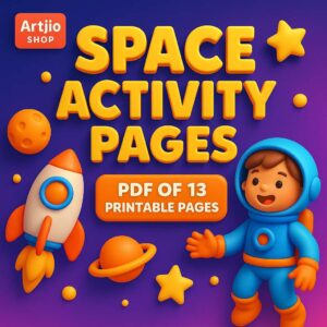 Space Theme Activity Pages For Kids | Pdf Of 13 Printable Pages