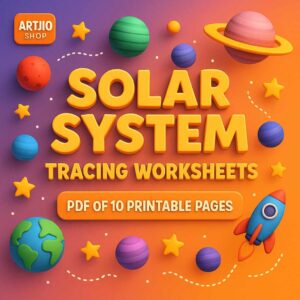 Solar System Tracing Worksheets For Kids | Pdf Of 10 Printable Pages