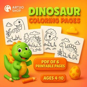 Dinosaur Coloring Pages For Kids | Pdf Of 6 Printable Pages