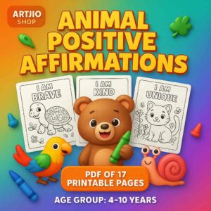 Animal Positive Affirmations Coloring Pages | Pdf Of 17 Printable Pages