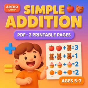 Simple Addition Worksheets For Kids | Pdf Of 2 Printable Pages