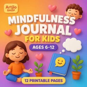 Mindfulness Journal For Kids | Pdf Of 12 Printable Pages