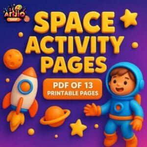 Space Theme Activity Pages For Kids | Pdf Of 13 Printable Pages