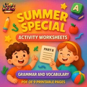 Summer Theme Worksheets Of Grammar & Vocabulary | Pdf Of 9 Printable Pages