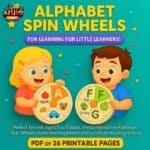 Alphabet Spin Wheels – Learn & Play A To Z! | Fun Activity For Kids | Pdf Of 26 Printable Pages