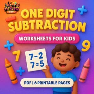 One-Digit Subtraction Worksheets For Kids | Pdf Of 6 Printable Pages