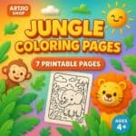 Jungle World Coloring Pages I 7 Printable Pages