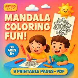Mandala Theme Coloring Pages I 9 Printable Pages