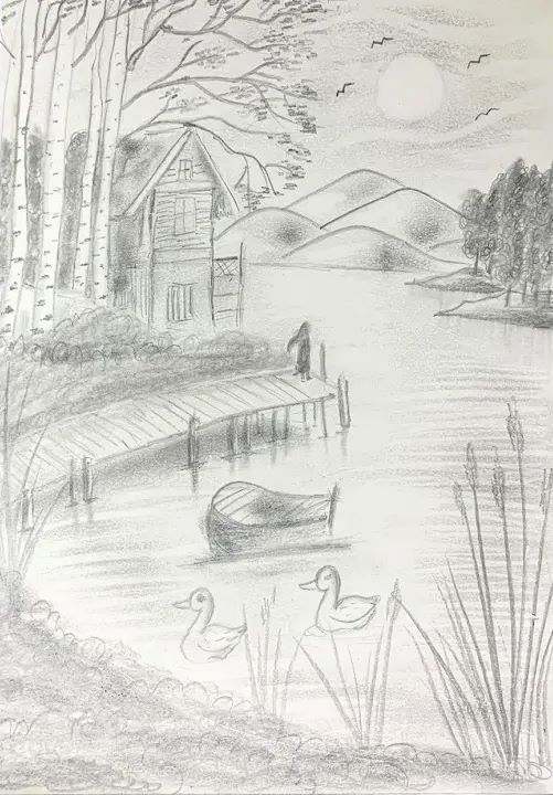 Lakeside Landscape Artwork | 2 Hr | Pre-Recorded | 10+ Years & Moms