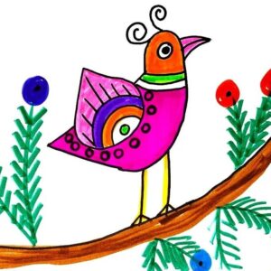 Folk Bird Artwork | 45 Min | Pre-Recorded | In Hindi | 4-7 Years