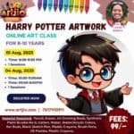 Harry Potter Artwork Live Workshop For 8-10 Years | 1 Day Session | 1 Aug | 4 Aug