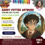 Harry Potter Artwork Live Workshop For 10+ Years & Moms | 1 Aug | 4 Aug