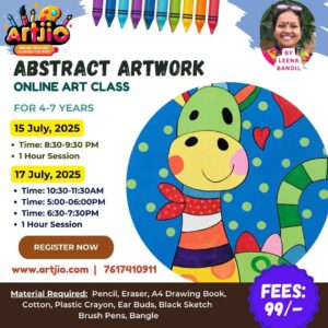 Live Abstract Art Workshop For 4-7 Years | 1 Day Session | 15 July | 17 July