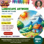 Landscape Artwork Live Workshop For 4-7 Years | 1 Day Session | 19 Aug | 21 Aug