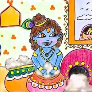 Krishna Janmashtami Artwork | 2 Hr | Pre-Recorded | 8-10 Years