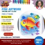Fish Artwork Live Workshop For 4-7 Years | 1 Day Session | 28 Aug | 30 Aug