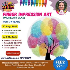 Finger Impression Artwork Live Workshop For 4-7 Years | 1 Day Session | 30 Aug | 2 Sep