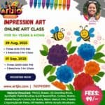 Impression Art Live Workshop For 10+ Years & Moms | 1 Day Session | 29 Aug | 1 Sep
