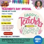 Teacher's Day Special Artwork Live Workshop For 4-7 Years | 1 Day Session | 02 Sep | 04 Sep