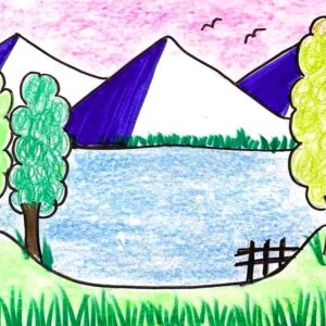 Mountain Lake Landscape Artwork | 45 Min | Pre-Recorded | In Hindi | 4-7 Years
