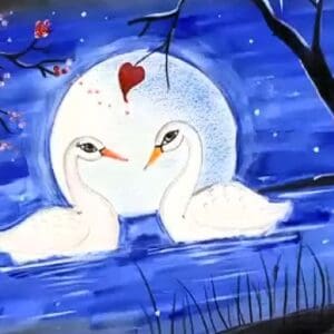 Night Sky Swan Artwork | 2 Hr | Pre-Recorded | 10+ Years & Moms
