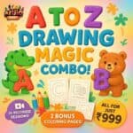 A-Z Art And Coloring Combo For Kids