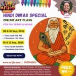 Hindi Diwas Special Artwork Live Workshop For 10+ Years & Moms | 2 Day Session | 8 & 10 Sep | 10 & 12 Sep