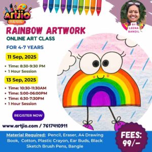 Rainbow Artwork Live Workshop For 4-7 Years | 1 Day Session | 11 Sep | 13 Sep