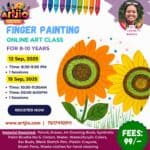 Finger Painting Artwork Live Workshop For 8-10 Years | 1 Day Session | 12 Sep | 15 Sep