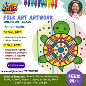 Folk Art Artwork Live Workshop For 4-7 Years | 1 Day Session | 16 Sep | 18 Sep