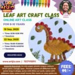 Leaf Art Craft Class Live Workshop For 8-10 Years | 1 Day Session | 19 Sep | 22 Sep