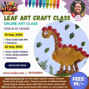 Leaf Art Craft Class Live Workshop For 8-10 Years | 1 Day Session | 19 Sep | 22 Sep