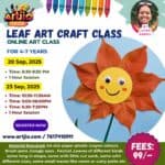 Leaf Art Craft Class Live Workshop For 4-7 Years | 1 Day Session | 20 Sep | 23 Sep