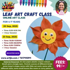 Leaf Art Craft Class Live Workshop For 4-7 Years | 1 Day Session | 20 Sep | 23 Sep