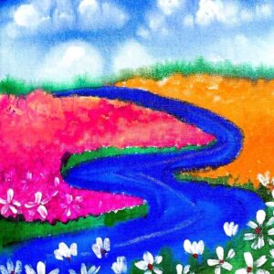 Spring Valley Stream Canvas Painting | 1 Hr | Pre-Recorded | 8-10 Years