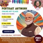 Portrait Artwork Live Workshop For 8-10 Years | 1 Day Session | 14 November | 17 November