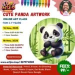 Cute Panda Artwork Live Workshop For 4-7 Years | 1 Day Session | 15 November | 18 November