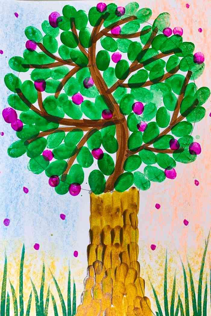 Finger Impression Tree Artwork | 1 Hr | Pre-Recorded | 4-7 Years